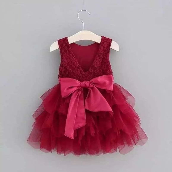 Lace and tulle tutu dress Christmas dress holiday dress birthday dress - Picture 3 of 8